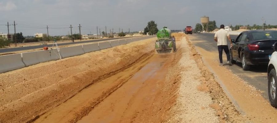 أعمال الحفر و الدمك والرش بمياة اصولية