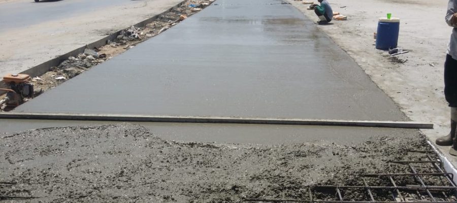 صب خرسانة مسلحة